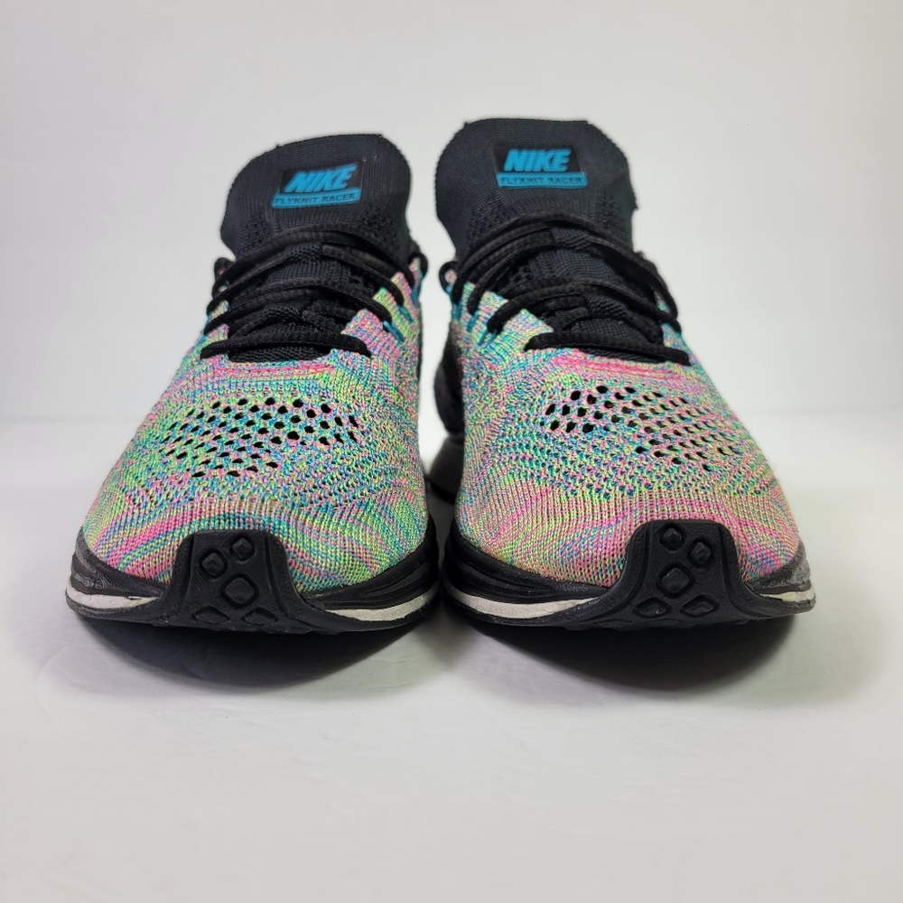 Nike Flyknit Racer Multi Color 2.0 Sneakers Men Sz 5.5/Wmns Sz 7 [526628-304] - Picture 2 of 9